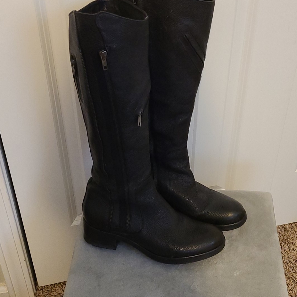 Tall leather boots